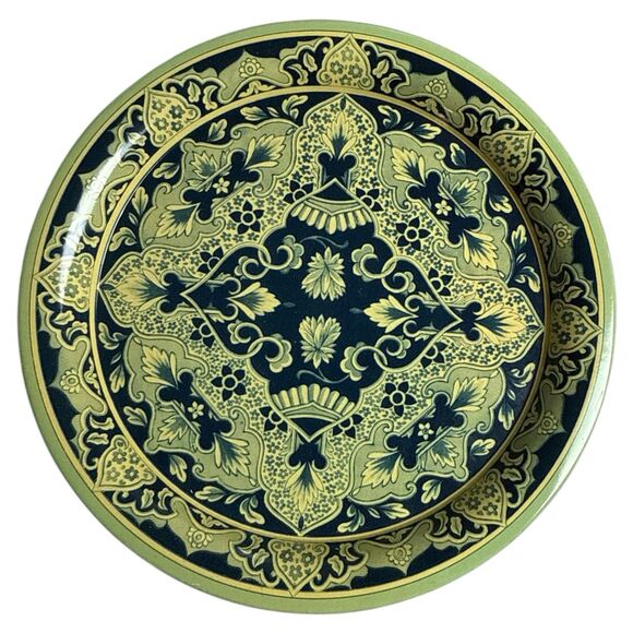 Vintage Delft Holland Metal Snack Plates Set/6 - 6” Blue Windmill - Picture 9 of 9